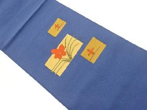 色紙に花模様織出し名古屋帯